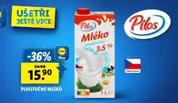 Lidl Pilos Mléko plnotučné 3,5% nabídka