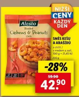Lidl Alesto Roasted Cashews & Peanuts Chilli nabídka