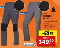 Lidl CRIVIT FUNKČNÍ KALHOTY nabídka