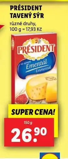 Lidl Président tavený sýr nabídka