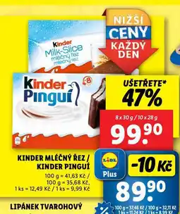 Lidl Kinder pinguí nabídka