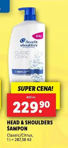 Lidl Head a shoulders šampon nabídka