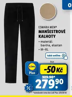 Lidl Manšestrové kalhoty nabídka