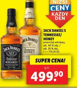 Lidl Jack daniel´s honey nabídka