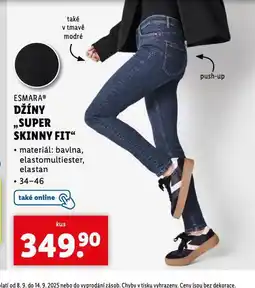 Lidl Džíny super skiiny fit nabídka