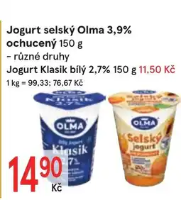 Žabka Jogurt selský Olma 3,9% ochucený nabídka
