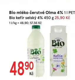 Žabka Bio mléko čerstvé Olma 4% 11 PET nabídka