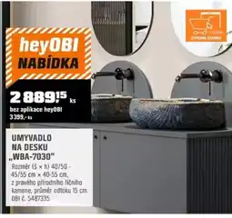 OBI Umyvadlo na desku WBA-7030 nabídka
