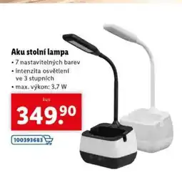 Lidl Aku stolní lampa nabídka