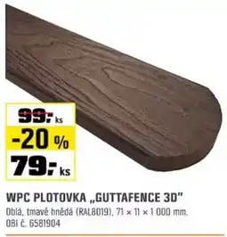 OBI Wpc plotovka,,guttafence 3D" nabídka