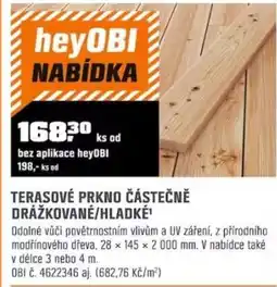 OBI Terasové prkno částečně drážkované/hladké¹ nabídka
