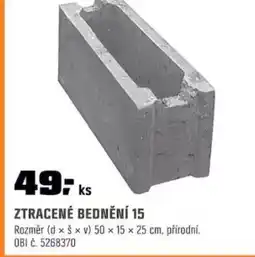 OBI Ztracené bednění 15 nabídka