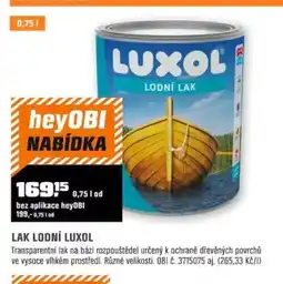 OBI Lodní lak luxol nabídka