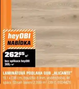 OBI Laminátová podlaha dub „alicante nabídka