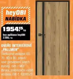OBI Dveře interiérové ,,pallmer" nabídka