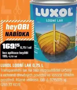 OBI Luxol lodní lak nabídka