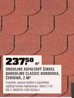 OBI Onduline asfaltový šindel bardoline classic bobrovka, červená, 2 m² nabídka