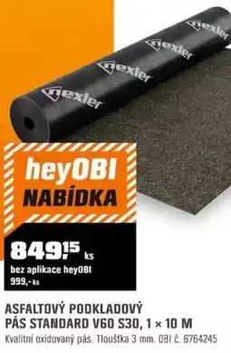 OBI Asfaltový podkladový pás standard v60 s30, 1 × 10 m nabídka
