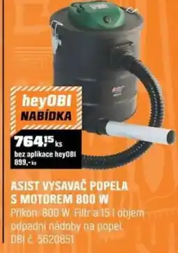 OBI Asist vysavač popela s motorem 800 w nabídka