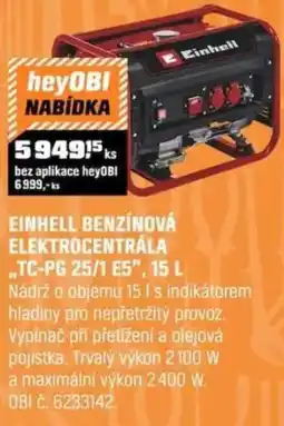 OBI Einhell benzínová elektrocentrála ,,tc-pg 25/1 e5", 15 l nabídka