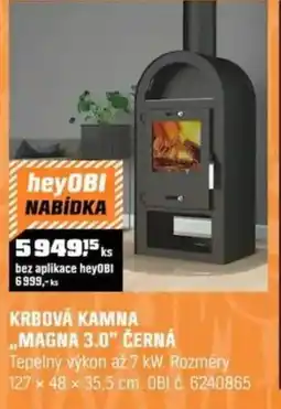OBI Krbová kamna ,,magna 3.0" černá nabídka