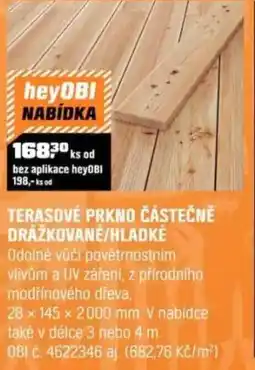 OBI Terasové prkno částečně drážkované/hladké nabídka