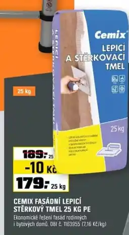 OBI Cemix fasádní lepicí stěrkový tmel nabídka
