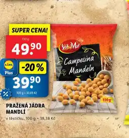 Lidl Pražená jádra mandlí nabídka