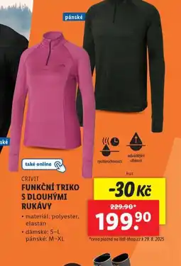 Lidl Funkční triko s dlouhým rukávem pánské nabídka