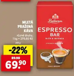 Lidl Mletá pražená káva nabídka