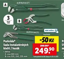 Lidl Sada instalaterských hasáků nabídka
