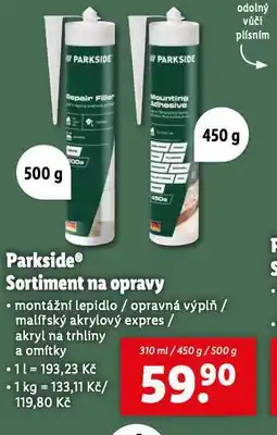 Lidl Sortiment na opravy malířský akrylový expres nabídka