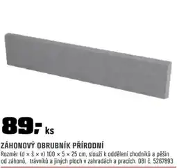OBI Záhonový obrubník přírodní nabídka