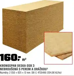 OBI Kronospan deska osb 3 nebroušená s perem a drážkou² nabídka