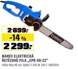 OBI Narex elektrická řetězová pila „,epr 40-22" nabídka