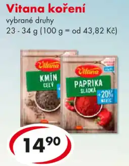 CBA Vitana koření nabídka