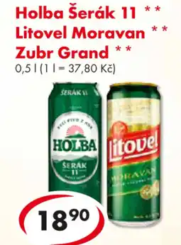 CBA Holba šerák 11 Litovel Moravan Zubr Grand nabídka
