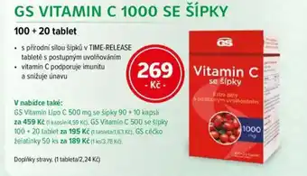 mojelekarna.cz GS Vitamin C 1000 se šípky nabídka