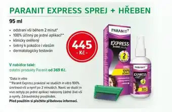 mojelekarna.cz Paranit express sprej + hřeben nabídka