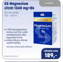 PharmaPoint GS Magnesium citrát 1340 mg+B6 nabídka