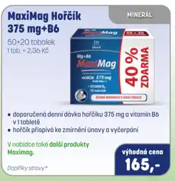 PharmaPoint MaxiMag Hořčík 375 mg+B6 nabídka