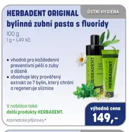 PharmaPoint HERBADENT Original bylinná zubní pasta s fluoridy nabídka