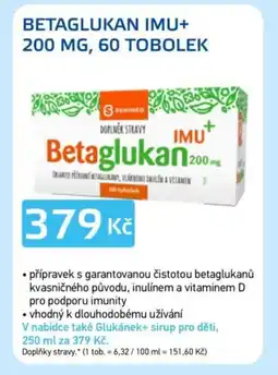 Lékárna AGEL Betaglukan Imu+ nabídka