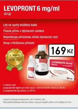 Lékárna AGEL Levopront nabídka