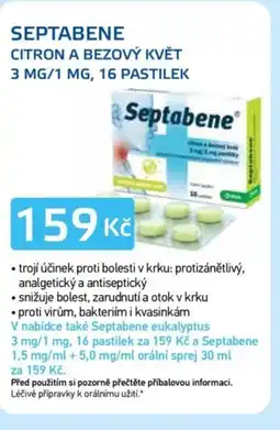 Lékárna AGEL Septabene citron a bezový květ nabídka