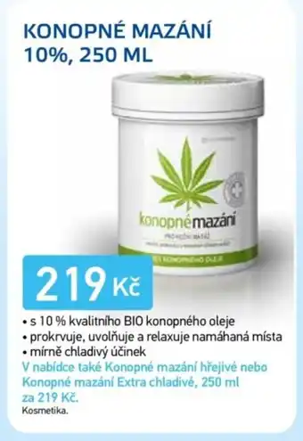 Lékárna AGEL Konopné mazání 10% nabídka