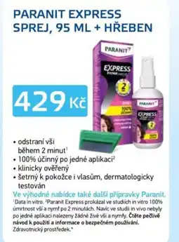 Lékárna AGEL Paranit Express sprej+ hřeben nabídka