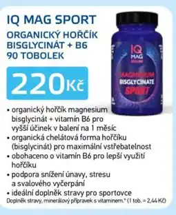 Lékárna AGEL IQ Mag sport organický hořčík bisglycinát + B6 nabídka
