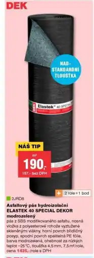 DEK Asfaltový pás hydroizolační ELASTEK 40 SPECIAL DEKOR modrozelený nabídka