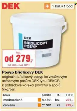 DEK Posyp břidlicový DEK nabídka